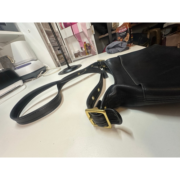 Women's Coach Black Leather Shoulder Bag One Size - Picture 3 of 10